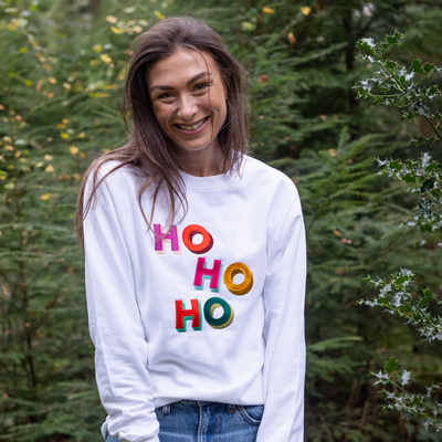 Get Festive in Style with Percy & Nell's Colourful Embroidered Christmas Sweatshirts!