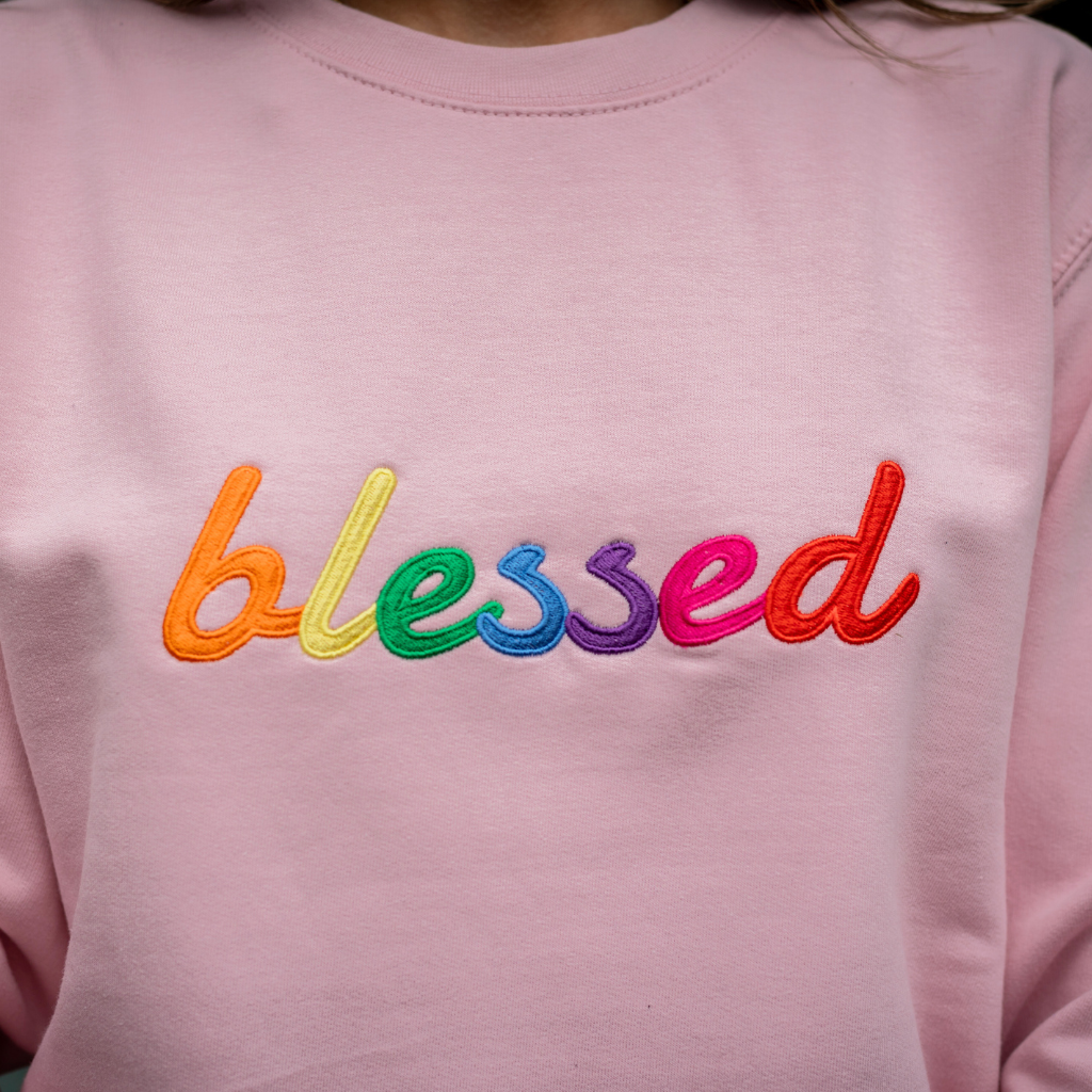 Pink slogan sweatshirt online