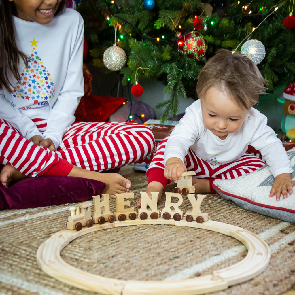 Personalised Wooden Name Train percyandnell